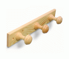 B3031-Y Perchero madera Pino. Roble. 355 x 55 mm. 3 pomos