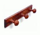 B3031-Z Perchero madera Pino. Sapeli. 355 x 55 mm. 3 pomos