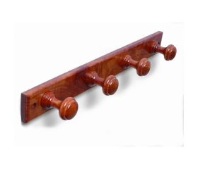 B3032-Z Perchero madera Pino. Sapeli. 480 x 55 mm. 4 pomos