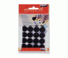 Mod. B4243-N Discos adhesivos de cierre téxtil Ø 18 mm. Negro [Display 20 pares]