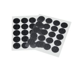 B4243-N Discos adhesivos de cierre téxtil Ø 18 mm. Negro