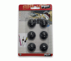Mod. B4400-N Sujetacables redondo. Adhesivo. Negro [Blister 6 unidades]