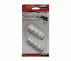 Mod. B4401-B Sujetacables 4 ranuras. Adhesivo. Blanco [Blister 2 unidades]