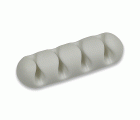 B4401-B Sujetacables 4 ranuras. Adhesivo. Blanco
