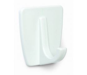 B5001-B Percha adhesiva. Plástico. Blanco. 35 x 40 mm