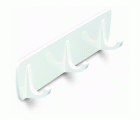 B5002-B Colgador 3 brazos adhesivo. Blanco. 175 x 40 mm