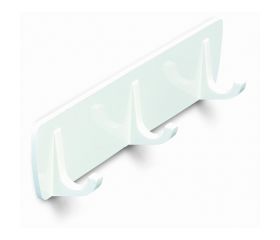 B5002-B Colgador 3 brazos adhesivo. Blanco. 175 x 40 mm