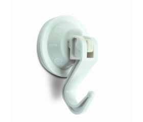 B5051-B Colgador articulado con Ventosa. Blanco. Ø 44 mm