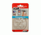 Mod. B5063-H Soporte multiuso. Transparente. Ø 11 mm [Blister 15 uds + aplic.]