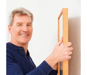 Mod. B5067-B Gancho cuelga cuadros. Blanco [Blister 8 unidades]