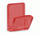 B5204-R Percha Mini Master Adhesiva. Plástico. Rojo transparente