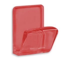 B5204-R Percha Mini Master Adhesiva. Plástico. Rojo transparente
