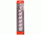 Mod. B5301-B Sujetaescobas. Blanco. 5 mangos [Caja-display]