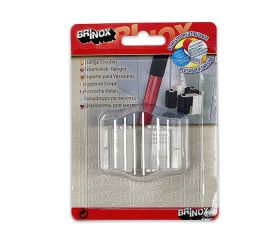 Mod. B5311-H Cuelga escobas plastico Removible. Transparente [Blister 1 unidad]