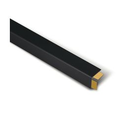 B6041-N Ángulo PVC 25x25mm. Long. 250 cm. Adhesivo. Negro