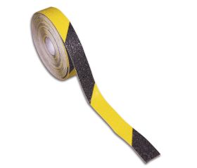 B6132-A Cinta Antideslizante adhesiva. 25 mm x 25 m. Negro-Amarillo