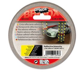 Mod. B6173-A Cinta reflectante adhesiva. 5cm x 10m. Amarillo-Negro [Rollo]