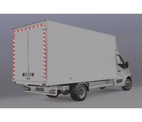 Mod. B6173-R Cinta reflectante adhesiva. 5cm x 10m. Rojo-Blanco [Rollo]