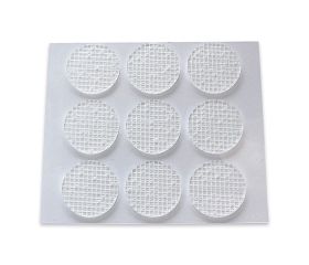 B6238-H Pastilla nano adhesiva con malla 2 caras. Diam. 20mm. Transparente