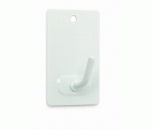 B7026-D Percha mediana adhesiva. Lacado Blanco. 26 x 43 mm