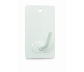 B7026-D Percha mediana adhesiva. Lacado Blanco. 26 x 43 mm