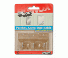 Mod. B7026-Z Percha mediana adhesiva. Madera. 26 x 43 mm [Blister 3 unidades]