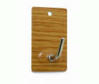 B7026-Z Percha mediana adhesiva. Madera. 26 x 43 mm