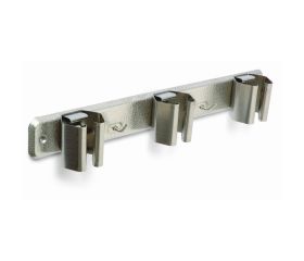 B7041-E Soporte para mangos. Acero Inoxidable. 300 x 40 mm. Triple