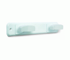 B7045-D Perchero Acero inox. Lacado Blanco. 240 x 40 mm. 2 brazos