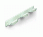 B7046-D Perchero Acero inox. Lacado Blanco. 350 x 40 mm. 3 brazos
