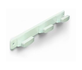 B7046-D Perchero Acero inox. Lacado Blanco. 350 x 40 mm. 3 brazos