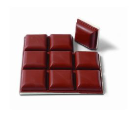 B7061-M Pastillas Protectoras Adhesivas. Marrón. 20 x 20 mm