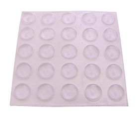 B7062-H Gotas protectoras adhesivas. Transparente. Ø 9 mm. Alto 2 mm