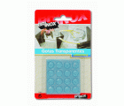 Mod. B7063-H Gotas protectoras adhesivas. Transparente. Ø 12 mm. Alto 2,5 mm [Blister 16 pastillas]