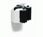 B7064-D Cuelga escobas con rodillos Individual. Lacado Blanco. 35 x 55 mm