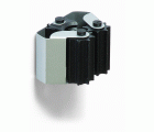 B7064-F Cuelga escobas con rodillos Individual. Cromado mate. 35 x 55 mm