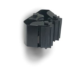 B7064-N Cuelga escobas con rodillos. Adhes. y tornillos. Negro