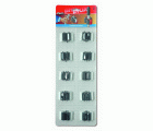 Mod. B7064-D Cuelga escobas con rodillos Individual. Lacado Blanco. 35 x 55 mm [Expositor 10 uds]