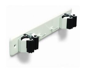 B7065-D Cuelga escobas con rodillos. Lacado Blanco. 275 x 50 mm. Doble