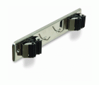 B7065-E Cuelga escobas con rodillos. Acero Inoxidable. 275 x 50 mm. Doble