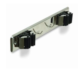 B7065-E Cuelga escobas con rodillos. Acero Inoxidable. 275 x 50 mm. Doble