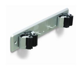B7065-F Cuelga escobas con rodillos. Cromado mate. 275 x 50 mm. Doble