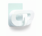 B7067-D Percha grande Luxe. Lacado Blanco. 45 x 60 mm