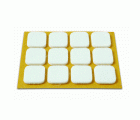 B7074-B Deslizadores Fieltro. Blanco. 20 x 23 mm