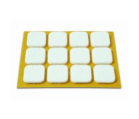 B7074-B Deslizadores Fieltro. Blanco. 20 x 23 mm