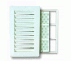 B7098-B Rejilla Shunt con marco y mosquitera. Blanco. 24 x 14 cm