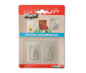 Mod. B7201-E Percha Gancho grande. Acero Inoxidable. 36 x 53 mm [Blister 2 unidades]