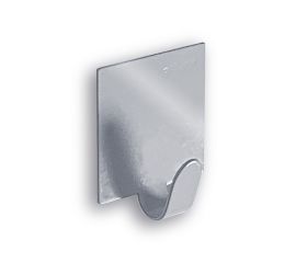 B7206-D Percha Cuadrada Mediana. Inox. Adhesiva. Lacado blanco