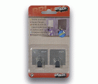 Mod. B7206-E Percha Cuadrada Mediana. Inox. Adhesiva. Inox [Blister 2 unidades]