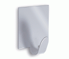B7207-D Percha Cuadrada Grande. Inox. Adhesiva. Lacado blanco